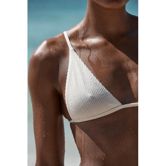 Monday Swimwear Official Store Barbados Top - Ivory Crinkle