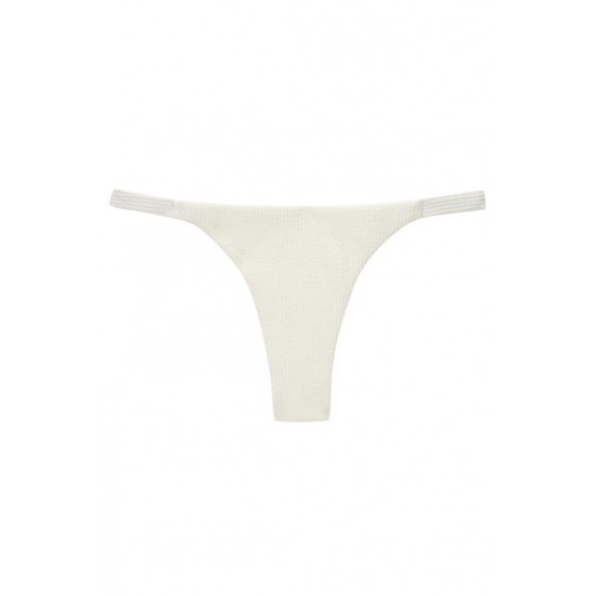 Monday Swimwear Official Store Java Bottom - Ivory Crinkle