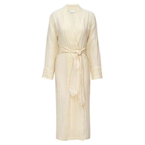 Monday Swimwear Official Store Malibu Linen Robe - Ivory